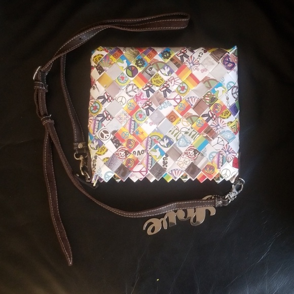 Peace & Love Candy Wrapper Style Purse - Picture 4 of 5